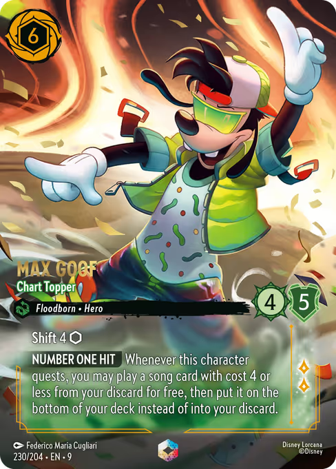 Max Goof - Chart Topper Disney Lorcana card