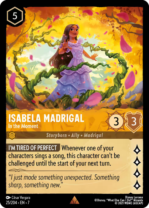 Isabela Madrigal - In the Moment Disney Lorcana card