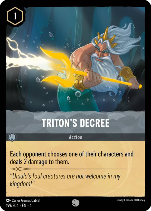 Triton's Decree Disney Lorcana card