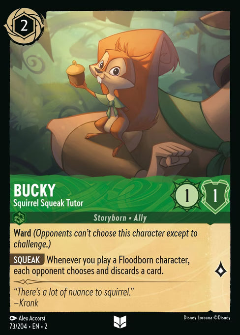 Bucky - Squirrel Squeak Tutor Disney Lorcana card