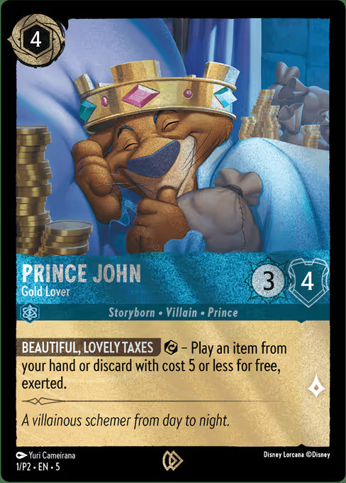 Prince John - Gold Lover Disney Lorcana card