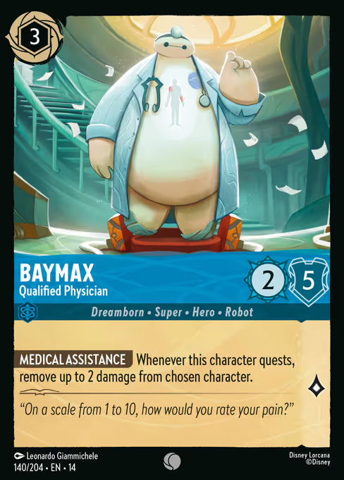 Baymax - Qualified Physician Disney Lorcana card