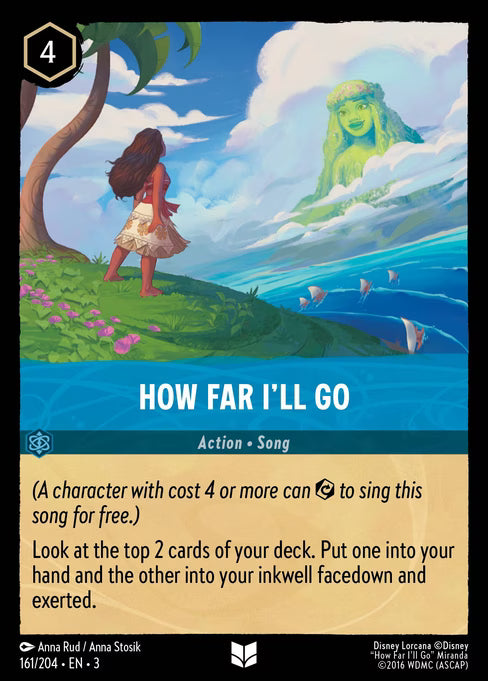 How Far I'll Go Disney Lorcana card
