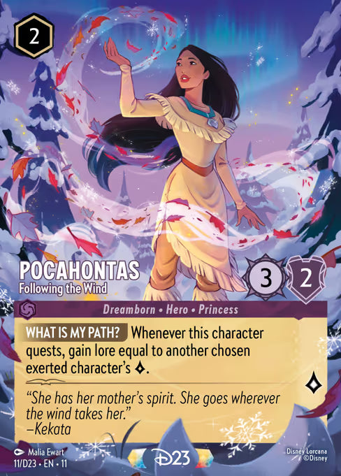 Pocahontas - Following the Wind Disney Lorcana card