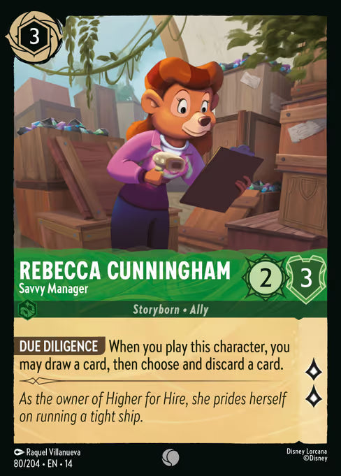 Rebecca Cunningham - Savvy Manager Disney Lorcana card