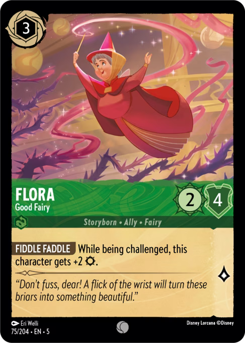 Flora - Good Fairy Disney Lorcana card