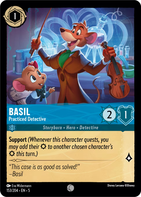 Basil - Practiced Detective Disney Lorcana card