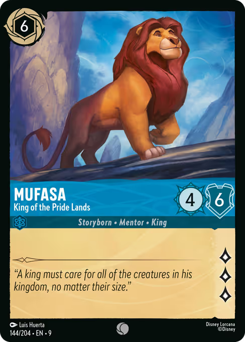 Mufasa - King of the Pride Lands Disney Lorcana card