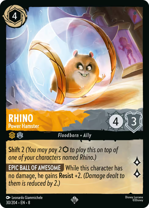 Rhino - Power Hamster Disney Lorcana card