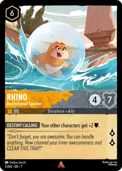 Rhino - Motivational Speaker Disney Lorcana card