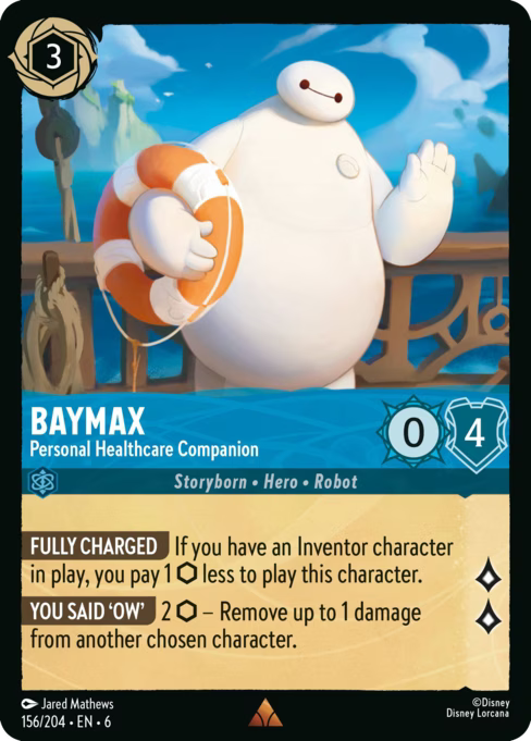 Baymax - Personal Healthcare Companion Disney Lorcana card
