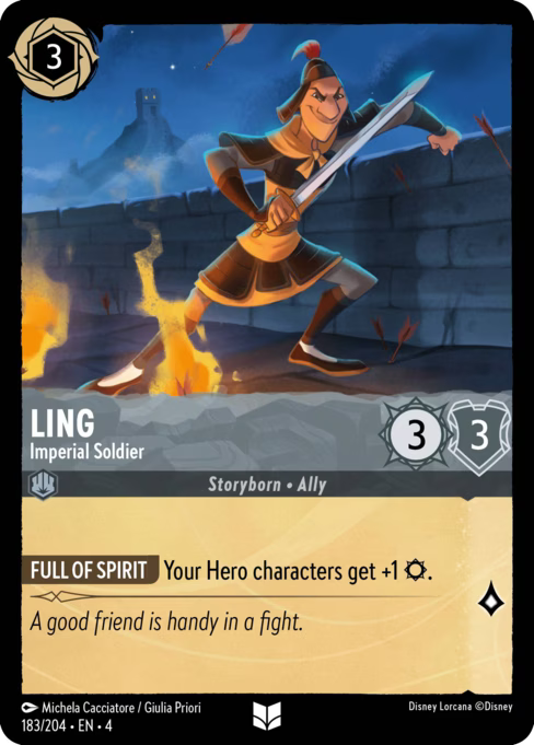 Ling - Imperial Soldier Disney Lorcana card