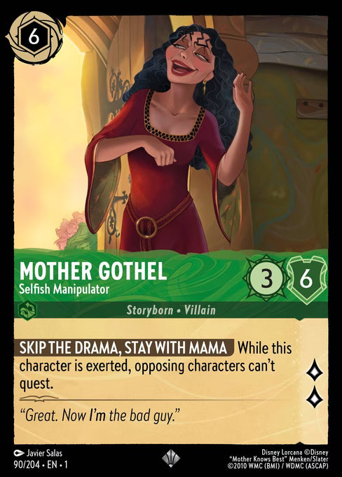 Mother Gothel - Selfish Manipulator Disney Lorcana card