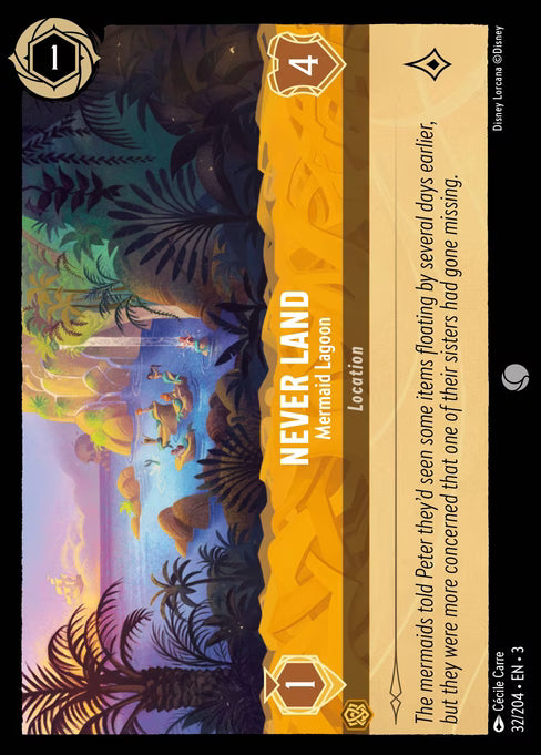 Never Land - Mermaid Lagoon Disney Lorcana card