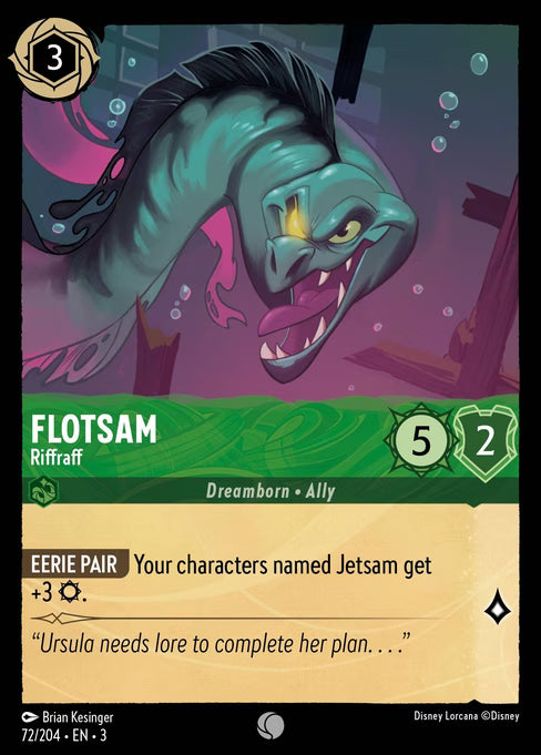 Flotsam - Riffraff Disney Lorcana card