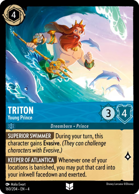 Triton - Young Prince Disney Lorcana card
