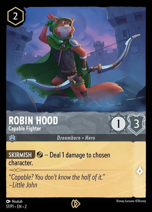 Robin Hood - Capable Fighter Disney Lorcana card