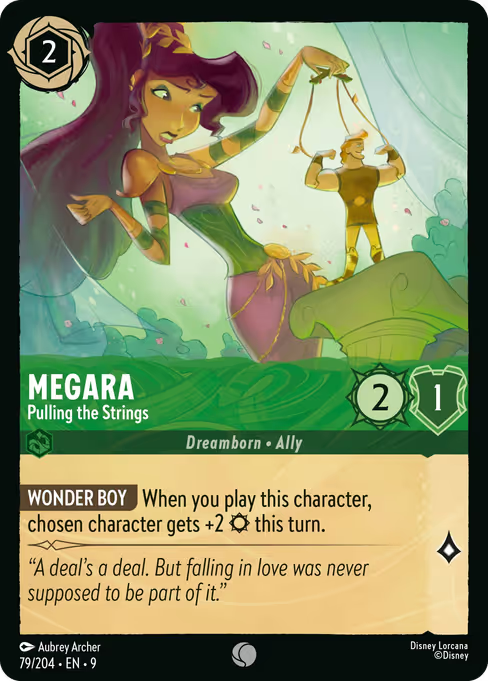 Megara - Pulling the Strings Disney Lorcana card