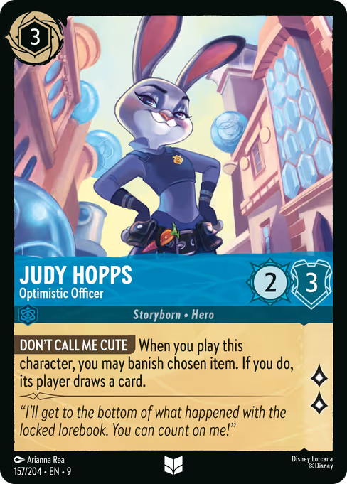 Judy Hopps - Optimistic Officer Disney Lorcana card