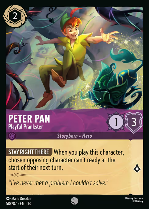 Peter Pan - Playful Prankster Disney Lorcana card