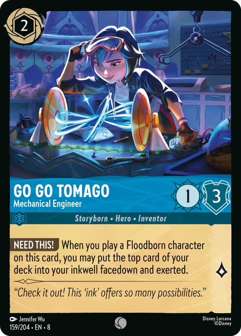 Go Go Tomago - Mechanical Engineer Disney Lorcana card