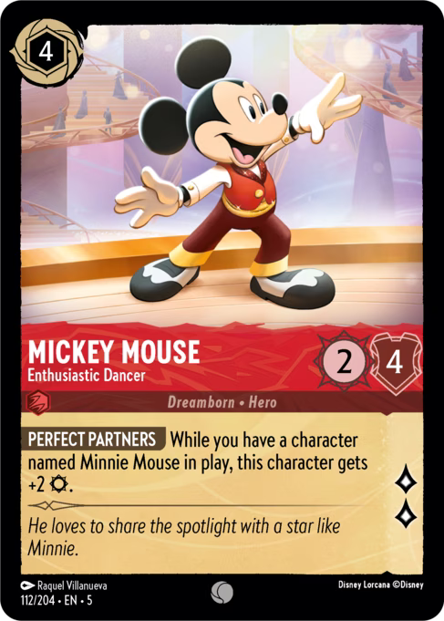 Mickey Mouse - Enthusiastic Dancer Disney Lorcana card