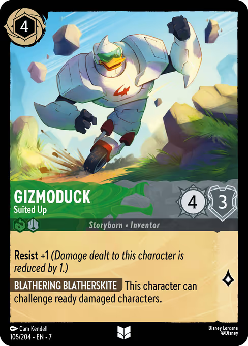 Gizmoduck - Suited Up Disney Lorcana card