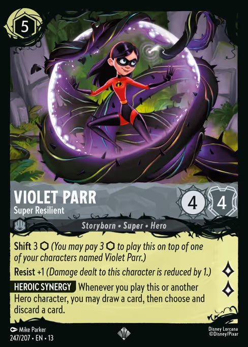 Violet Parr - Super Resilient Disney Lorcana card