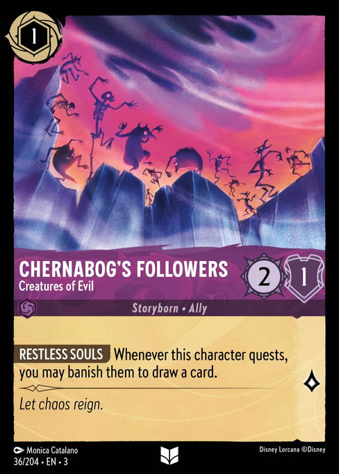 Chernabog's Followers - Creatures of Evil Disney Lorcana card
