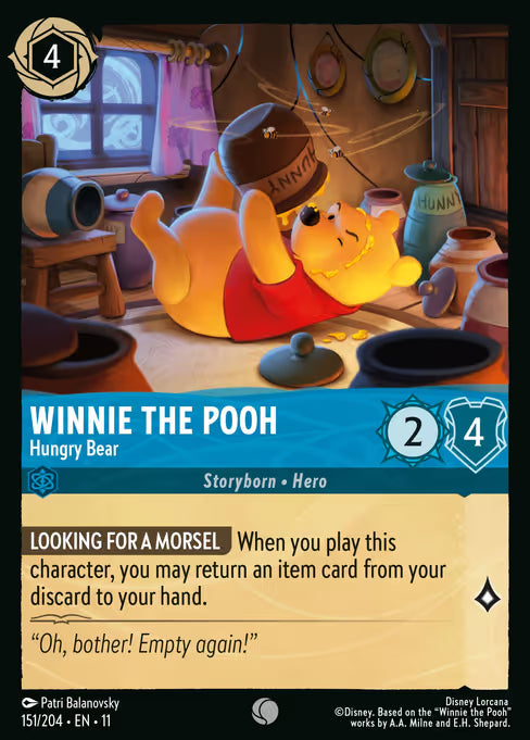 Winnie the Pooh - Hungry Bear Disney Lorcana card