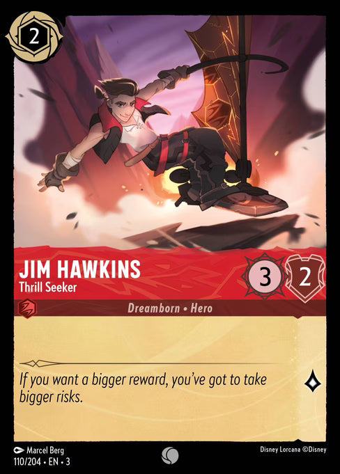 Jim Hawkins - Thrill Seeker Disney Lorcana card