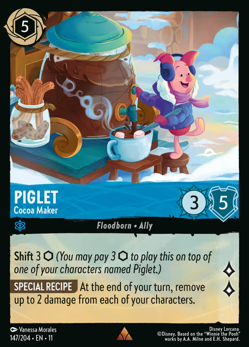 Piglet - Cocoa Maker Disney Lorcana card