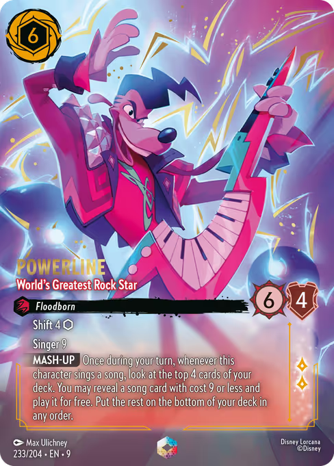 Powerline - World's Greatest Rock Star Disney Lorcana card