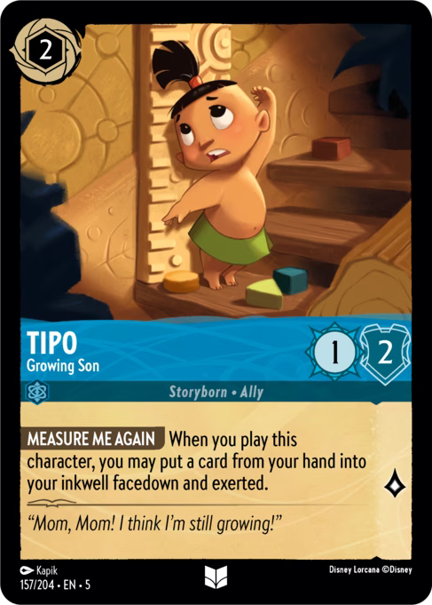 Tipo - Growing Son Disney Lorcana card