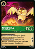 Archimedes - Resourceful Owl Disney Lorcana card