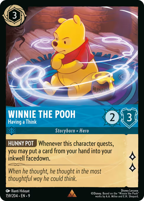 Winnie the Pooh - Having a Think Disney Lorcana card