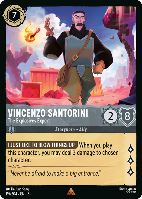 Vincenzo Santorini - The Explosives Expert Disney Lorcana card