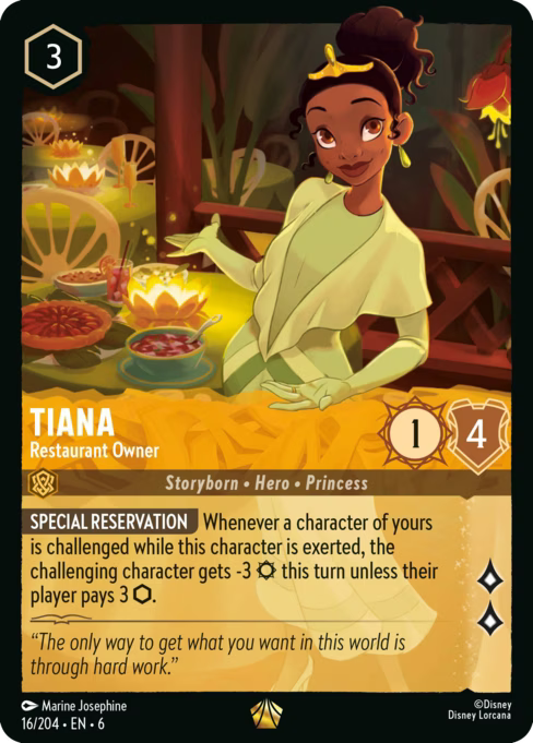 Tiana - Restaurant Owner Disney Lorcana card