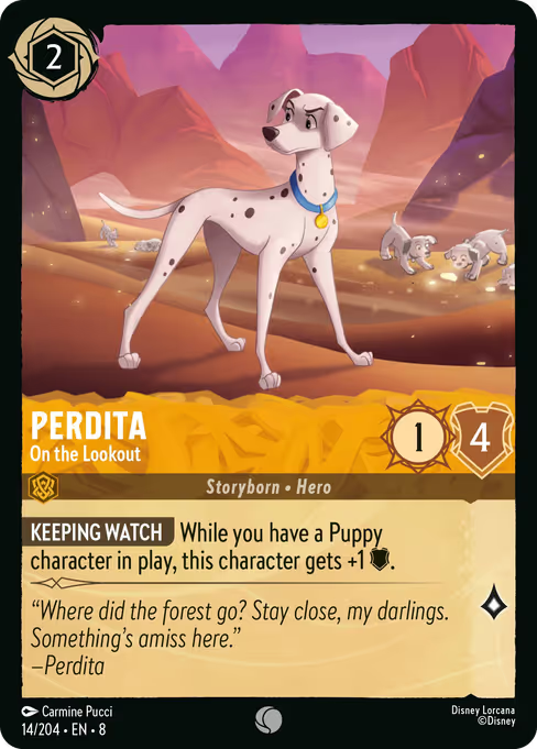 Perdita - On the Lookout Disney Lorcana card