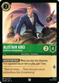 Alistair Krei - Ambitious Entrepreneur Disney Lorcana card