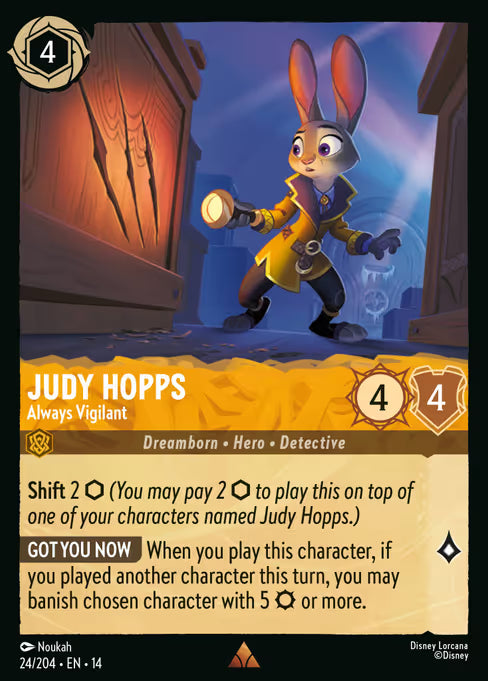 Judy Hopps - Always Vigilant Disney Lorcana card