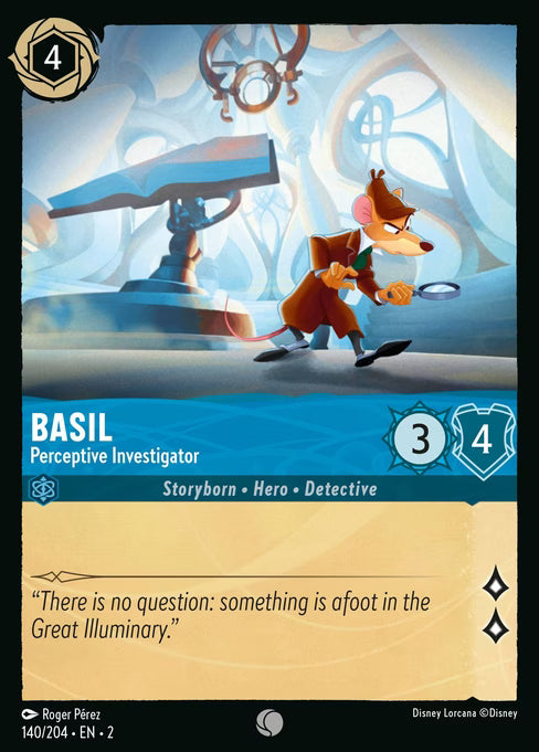 Basil - Perceptive Investigator Disney Lorcana card