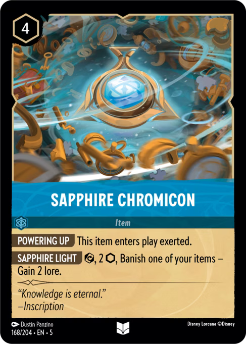 Sapphire Chromicon Disney Lorcana card