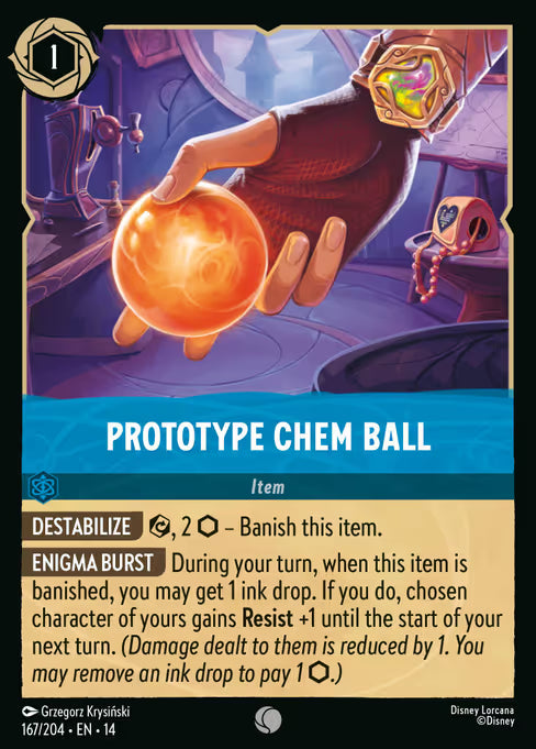 Prototype Chem Ball Disney Lorcana card