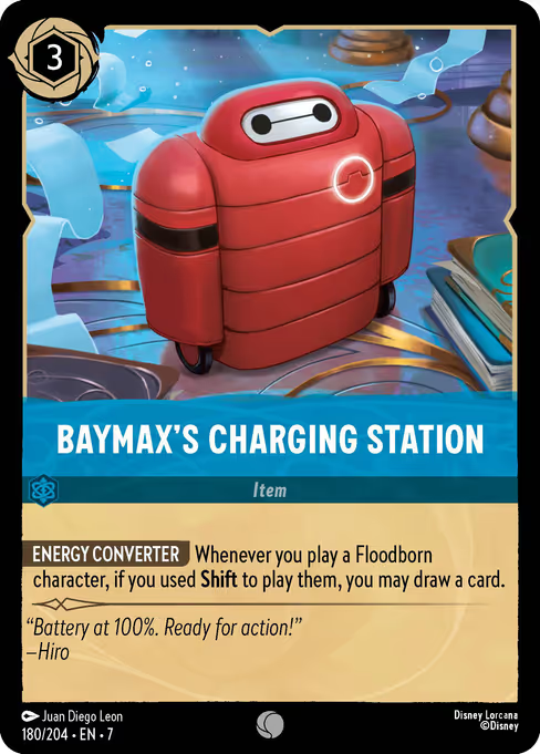 Baymax's Charging Station Disney Lorcana card