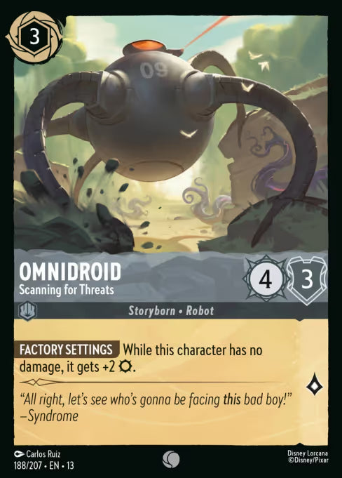 Omnidroid - Scanning for Threats Disney Lorcana card