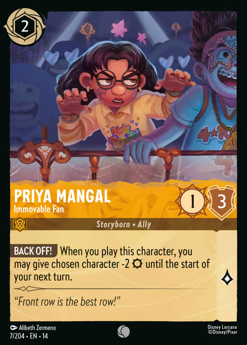 Priya Mangal - Immovable Fan Disney Lorcana card