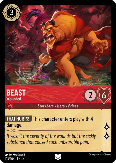Beast - Wounded Disney Lorcana card
