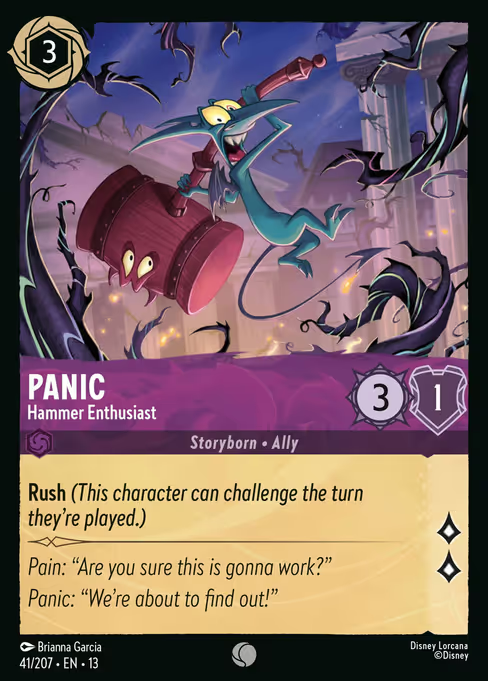 Panic - Hammer Enthusiast Disney Lorcana card