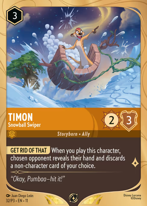 Timon - Snowball Swiper Disney Lorcana card